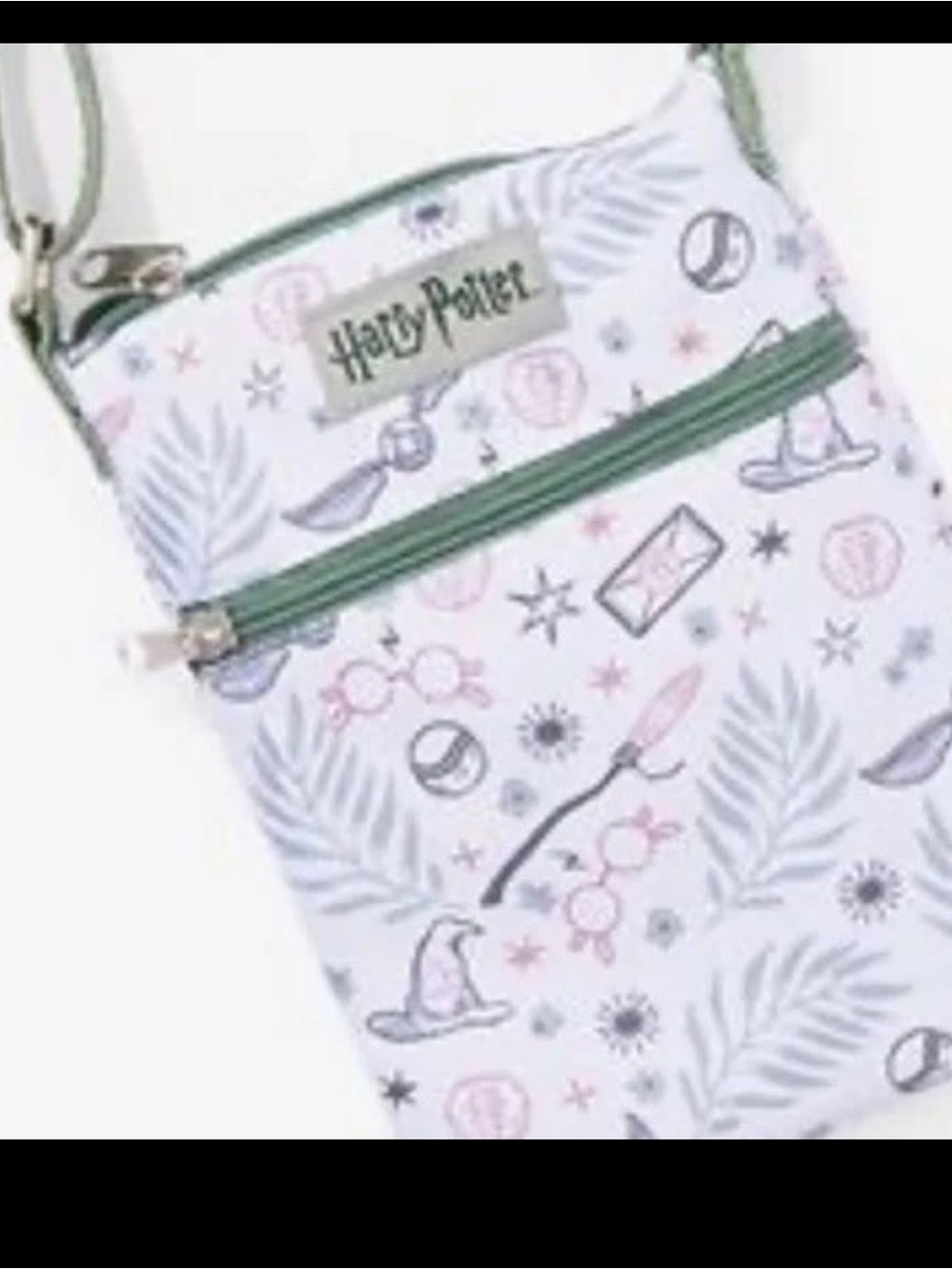 Harry Potter Passport Crossbody Bag Icons White Sage Green Torrid Exclusive
